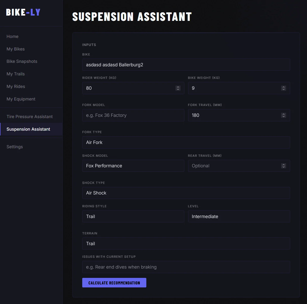 Rytracks App – AI-powered Suspension Assistant with personalised setup recommendations