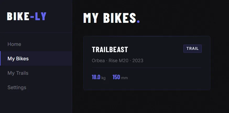 Bike overview
