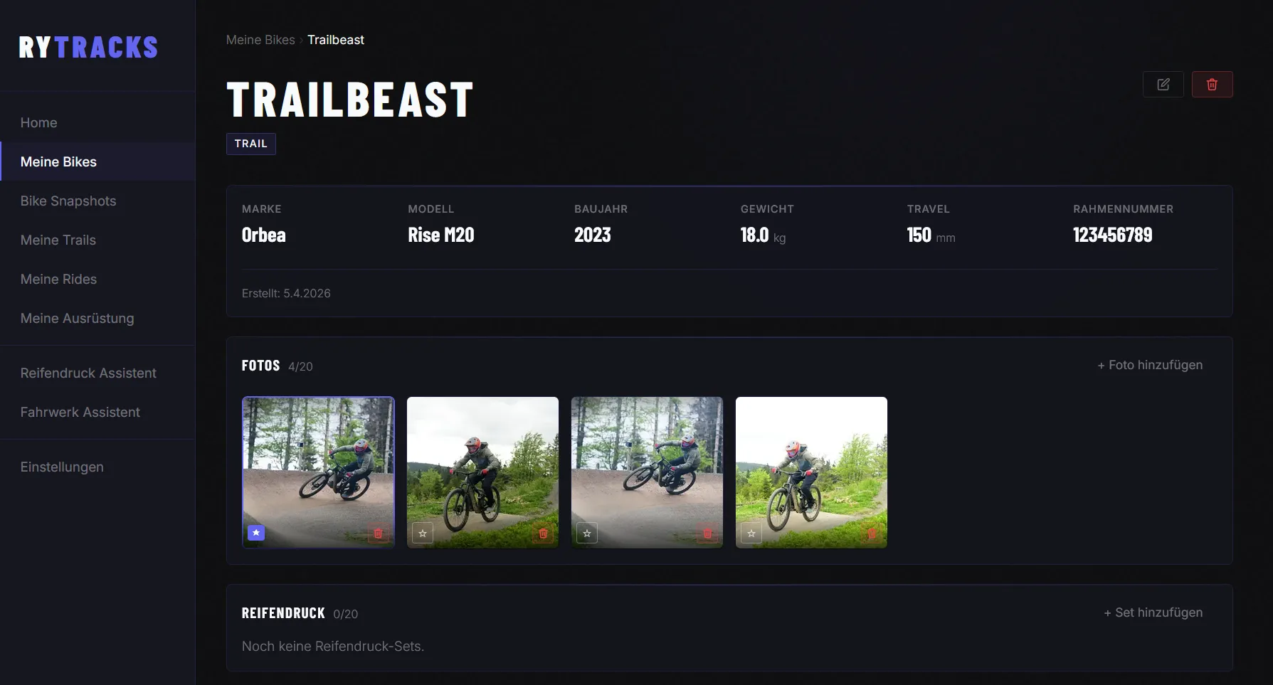 Bike Foto Vollansicht