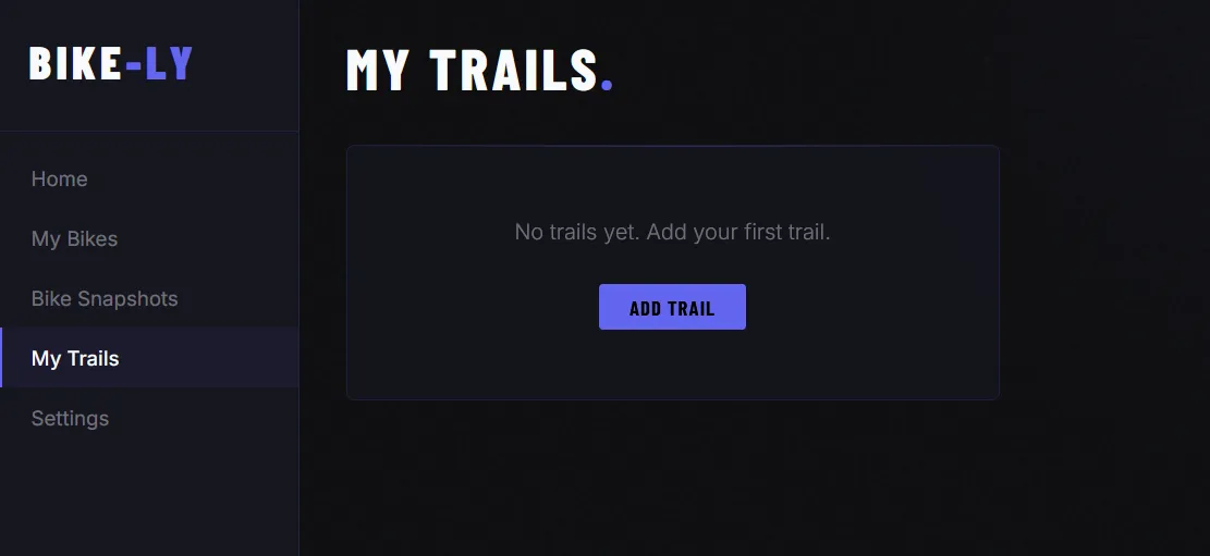 My Trails overview