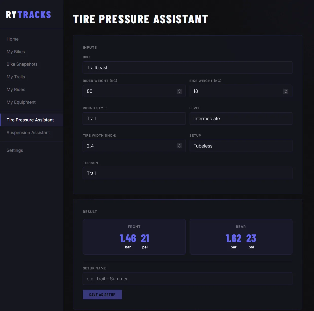 Tyre Pressure Assistant